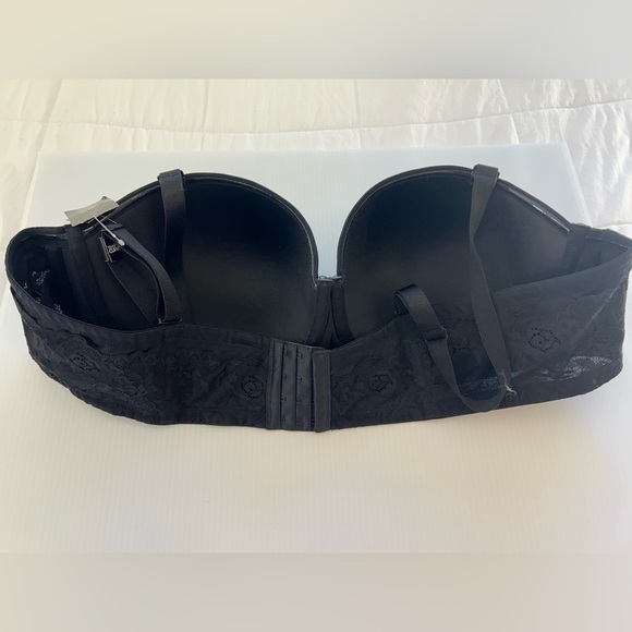 Torrid Curve Bra 50C Black Lace‎ Underwire NWT Push-up Strapless - Picture 8 of 11